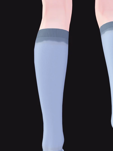 汗じみ 100% ハイソックス ふくらはぎ