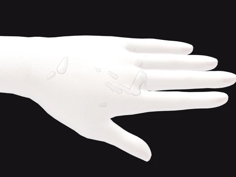 手袋のヨーグルト ホワイト 40D 垂れた後